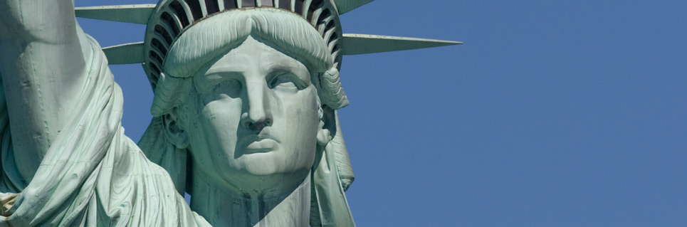 Liberty gazing out at about 265 feet above the water of New York Harbor. Image by Statue of Liberty Tickets